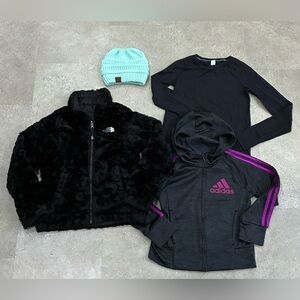 Girls NORTH FACE/IVIVVA/ADIDAS/C.C. Winter Coat...Hat...Sweatshirt & Shirt, sz S